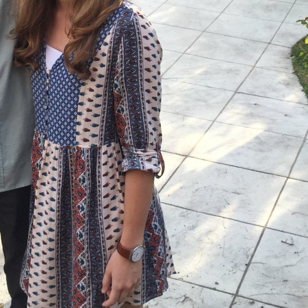 En Creme multicolor dress. Looks like free people!